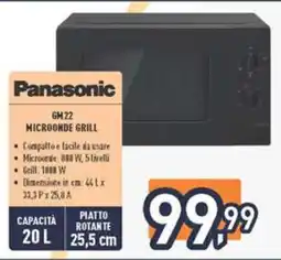 Unieuro Panasonic GM22 MICROONDE GRILL offerta