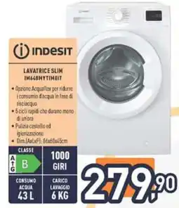 Unieuro Indesit Lavatrice Slim IH6400MYTIMEIT offerta
