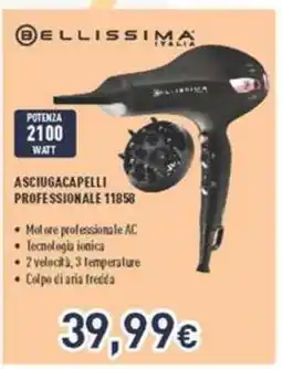 Unieuro Bellissima Asciugacapelli Professionale 11858 offerta
