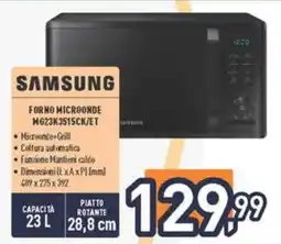 Unieuro Samsung Forno Microonde MG23K3515CK/ET offerta