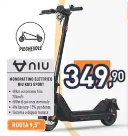 Unieuro NIU KQi3 SPORT offerta
