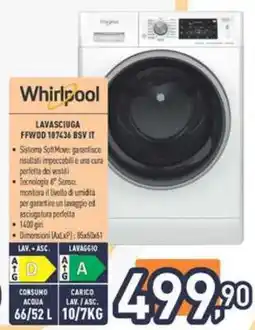 Unieuro Whirlpool LAVASCIUGA FFWD 107436 BSV IT offerta