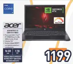Unieuro ACER NITRO V 15 (ANV15-51-98RX) offerta