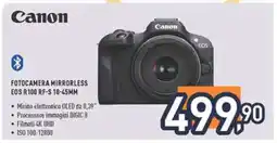 Unieuro Canon EOS R100 RF-S 18-45MM offerta