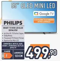 Unieuro PHILIPS SMART TV MINI LED QLED 55PML8709 offerta