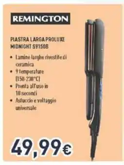Unieuro REMINGTON PIASTRA LARGA PROLUXE MIDNIGHT S9150B offerta