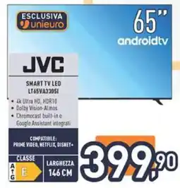 Unieuro JVC SMART TV LED LT65VA3305I offerta