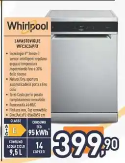 Unieuro Whirlpool Lavastoviglie WFC3C26PFX offerta