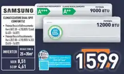 Unieuro Samsung Climatizzatore Dual Split Comfort S2 offerta