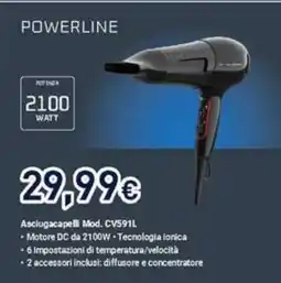 Unieuro Asciugacapelli Mod. CV591L offerta