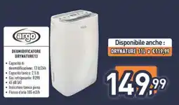 Unieuro ARGO DEUMIDIFICATORE DRYNATURE13 offerta