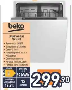 Unieuro Lavastoviglie BEKO DIN24320 offerta