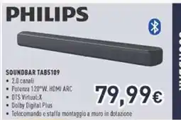 Unieuro PHILIPS SOUNDBAR TAB5109 offerta