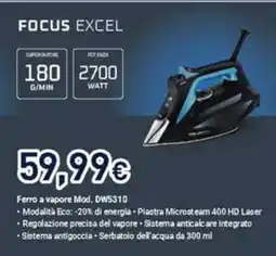 Unieuro Focus Excel Ferro a vapore Mod. DW5310 offerta