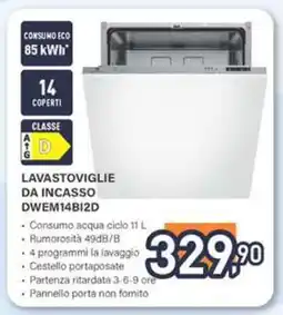 Unieuro LAVASTOVIGLIE DA INCASSO DWEM14BI2D offerta