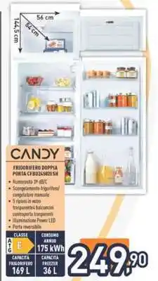Unieuro CANDY FRIGORIFERO DOPPIA PORTA CFB02S0ZES2SH offerta