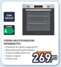 Unieuro FORNO MULTIFUNZIONE SEOB88GTSX offerta