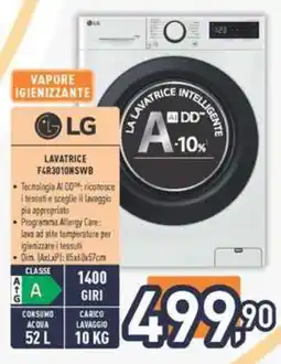 Unieuro LG LAVATRICE F4R3010NSWB offerta