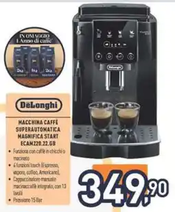 Unieuro DeLonghi Macchina Caffè Superautomatica Magnifica Start ECAM220.22.GB offerta