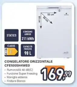 Unieuro CONGELATORE ORIZZONTALE CFE100SH4WE0 offerta