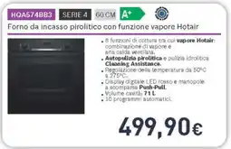 Unieuro Forno da incasso pirolitico con funzione vapore Hotair offerta