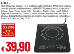 Galassia KOOPER PIASTRA Piastra offerta