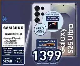 Unieuro SAMSUNG Galaxy S25 ULTRA 5G offerta