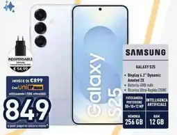 Unieuro Samsung galaxy S25 offerta