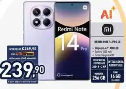 Unieuro Redmi note 14 PRO 4G offerta