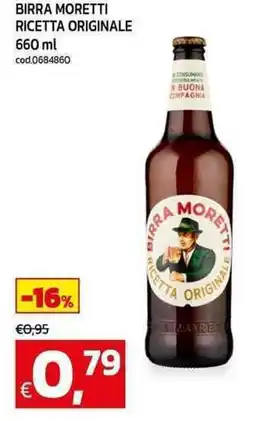 C+C Cash and Carry Birra moretti ricetta originale offerta