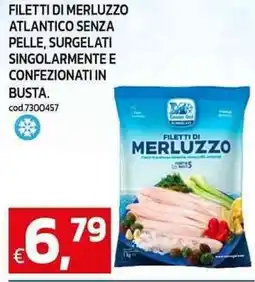 C+C Cash and Carry Filetti di merluzzo atlantico senza pelle, surgelati singolarmente e confezionati in busta offerta