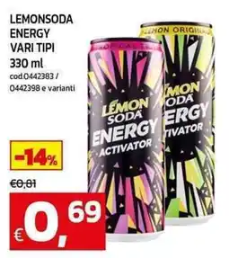 C+C Cash and Carry Lemonsoda energy vari tipi offerta