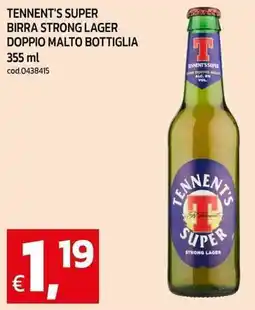 C+C Cash and Carry Tennent's super birra strong lager doppio malto bottiglia offerta