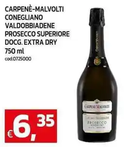 C+C Cash and Carry Carpenè-malvolti conegliano valdobbiadene prosecco superiore docg. extra dry offerta