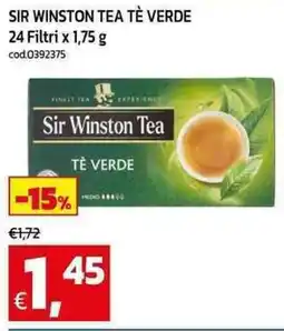 C+C Cash and Carry SIR WINSTON TEA TÈ VERDE offerta