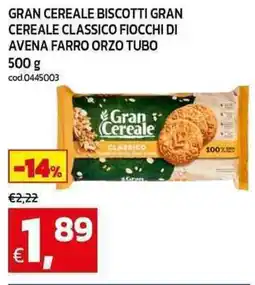 C+C Cash and Carry Gran cereale biscotti gran cereale classico fiocchi di avena farro orzo tubo offerta