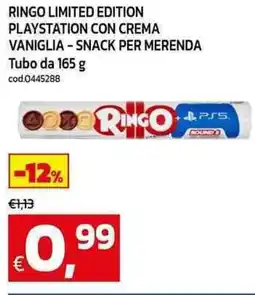 C+C Cash and Carry Ringo limited edition playstation con crema vaniglia - snack per merenda offerta