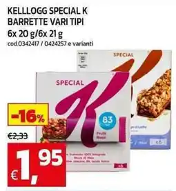 C+C Cash and Carry Kelllogg special k barrette vari tipi offerta
