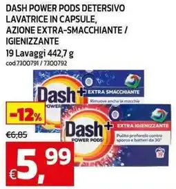 C+C Cash and Carry Dash power pods detersivo lavatrice in capsule, azione extra-smacchiante / igienizzante offerta