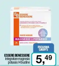 Caddy's ESSERE BENESSERE Integratore magnesio potassio 14 bustine offerta