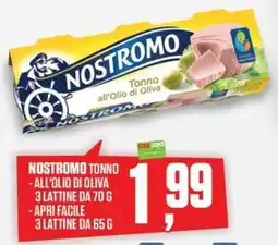 Coop Nostromo tonno - all'olio di oliva 3 lattine da - apri facile 3 lattine da offerta
