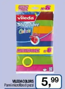 Caddy's VILEDA COLORS Panni microfibra 8 pezzi offerta