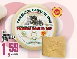 Coop Cao pecorino romano d.o.p. l'etto offerta
