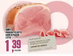 Coop Lenti prosciutto cotto cuor di piacere l'etto offerta