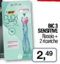 Caddy's BIC 3 SENSITIVE Rasoio+ 2 ricariche offerta