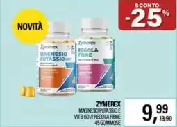 Caddy's ZYMEREX magnesio potassioe vitb 60 // regola fibre 45 gommose offerta