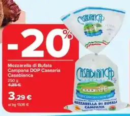 Carrefour Mozzarella di Bufala Campana DOP Casearia Casabianca offerta