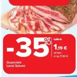 Carrefour Guanciale Lanzi Salumi offerta