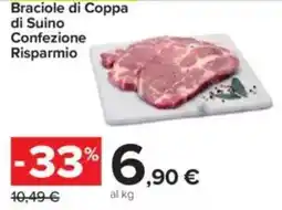 Carrefour Braciole di Coppa di Suino Confezione Risparmio offerta