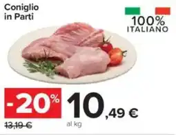 Carrefour Coniglio in Parti offerta